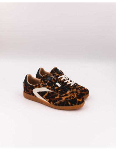 Baskets Nova Leo - Baskets suède léopard avec semelle en caoutchouc beige