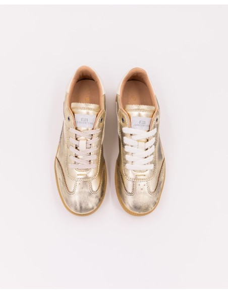Baskets Nova Gold Metallic - Baskets femme métallisées or et blanches