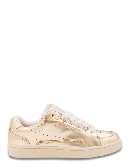 Baskets Avril Gold - Baskets femme métallisé or semelle en caoutchouc