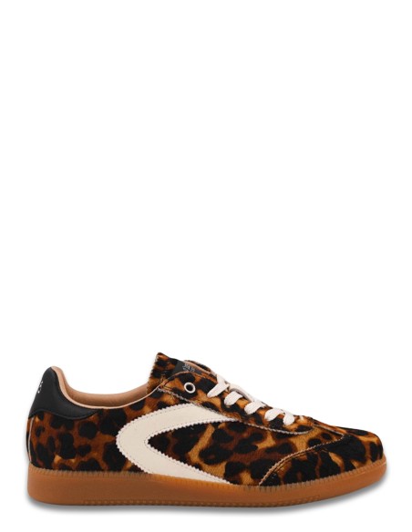 Baskets Nova Leo - Baskets suède léopard avec semelle en caoutchouc beige