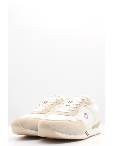 Baskets Serge Blanco Chamonix Blanc Homme - Cuir et textile blanc - Hylton.fr