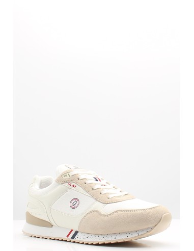 Baskets Serge Blanco Chamonix Blanc Homme - Cuir et textile blanc - Hylton.fr