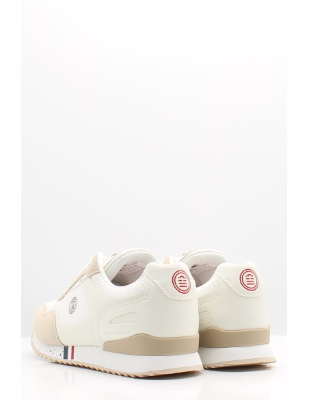 Baskets Serge Blanco Chamonix Blanc Homme - Cuir et textile blanc - Hylton.fr