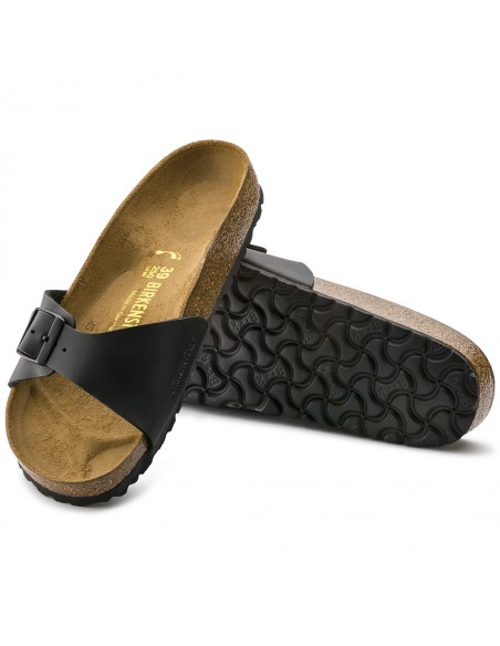 Sandale Madrid pour Homme - BIRKENSTOCK -Confort Orthopédique en Cuir Noir