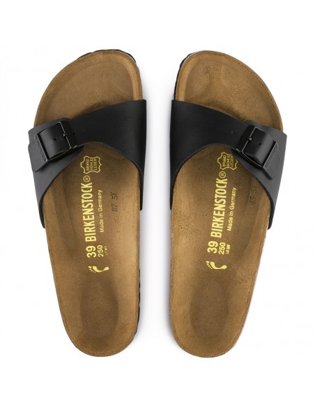 Sandale Madrid pour Homme - BIRKENSTOCK -Confort Orthopédique en Cuir Noir