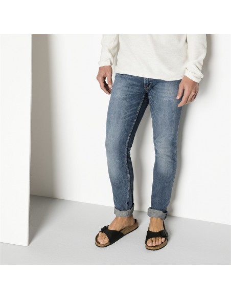 Sandale Madrid pour Homme - BIRKENSTOCK -Confort Orthopédique en Cuir Noir