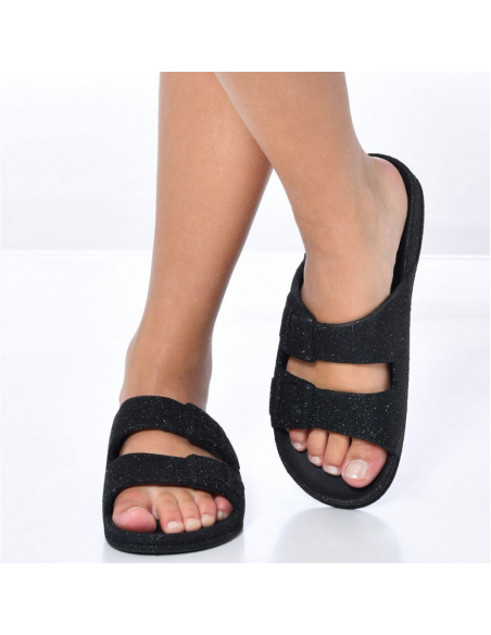 Sandales Brésiliennes - Cacatoès trancoso women black
