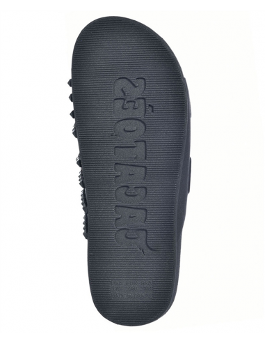 cacatoes claquettes femme noir à clous- Flox